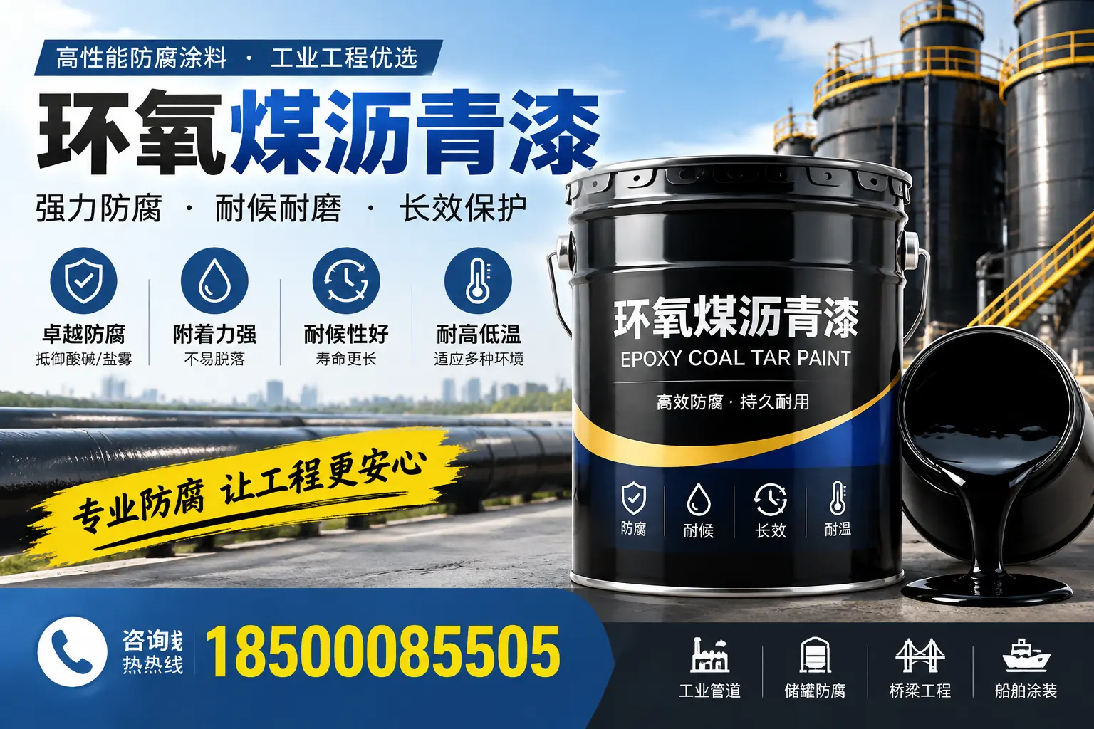 环氧煤沥青漆的施工方法与注意事项,确保在孝感顺利完成